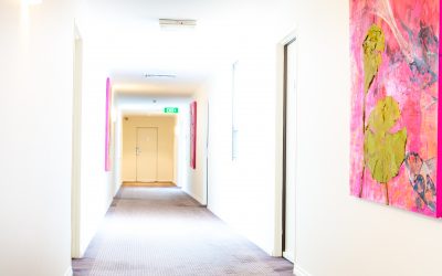 Boutique Accommodation Adelaide, Hotel Richmond hallway and artwork